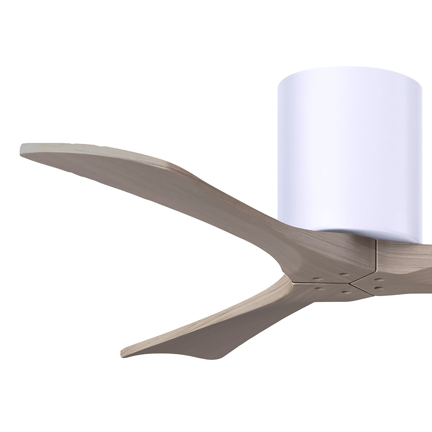42" Irene-3H Matte White and Gray Ash Ceiling Fan