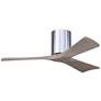 42" Irene-3H Polished Chrome and Gray Ash Ceiling Fan