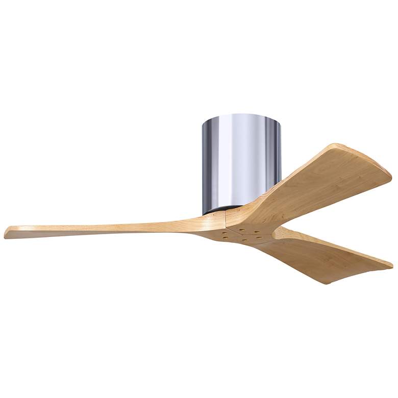 Image 1 42" Irene-3H Polished Chrome and Light Maple Ceiling Fan