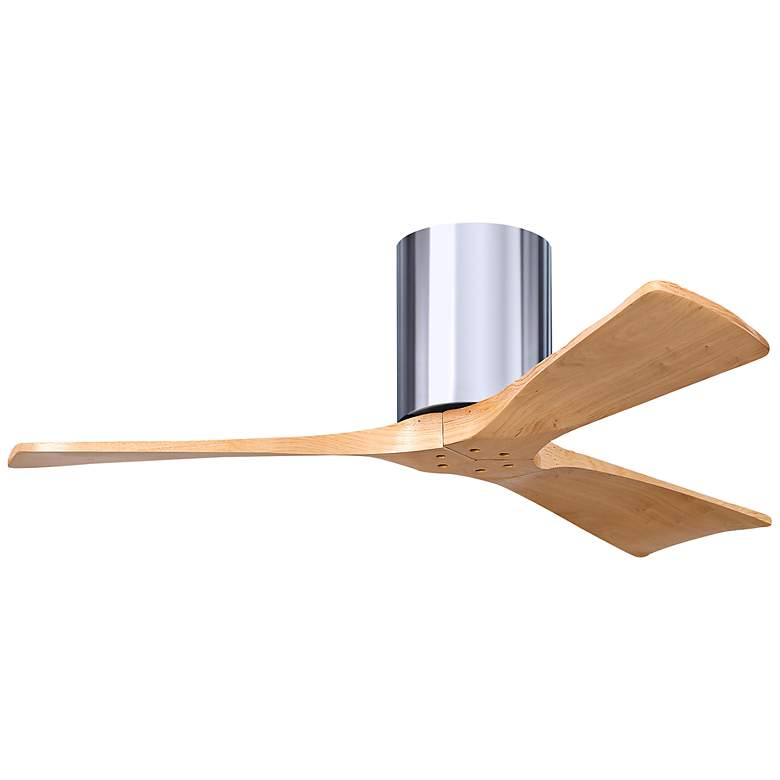 Image 1 42" Irene-3H Polished Chrome and Light Maple Ceiling Fan