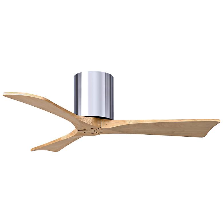 Image 3 42" Irene-3H Polished Chrome and Light Maple Ceiling Fan more views