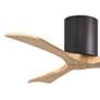 42" Irene-3H Textured Bronze and Light Maple Ceiling Fan