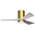 42" Irene-3HLK Brushed Brass Barn Wood LED Ceiling Fan with Remote