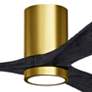 2_42" Irene-3HLK Brushed Brass Matte Black LED Ceiling Fan with Remote more views