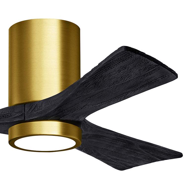 Image 3 42" Irene-3HLK Brushed Brass Matte Black LED Ceiling Fan with Remote more views