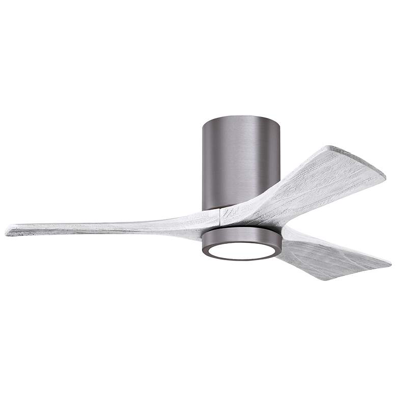 Image 1 42" Irene-3HLK Brushed Pewter and Matte White Ceiling Fan