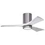 42" Irene-3HLK Brushed Pewter and Matte White Ceiling Fan