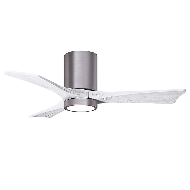 Image 2 42" Irene-3HLK Brushed Pewter and Matte White Ceiling Fan more views