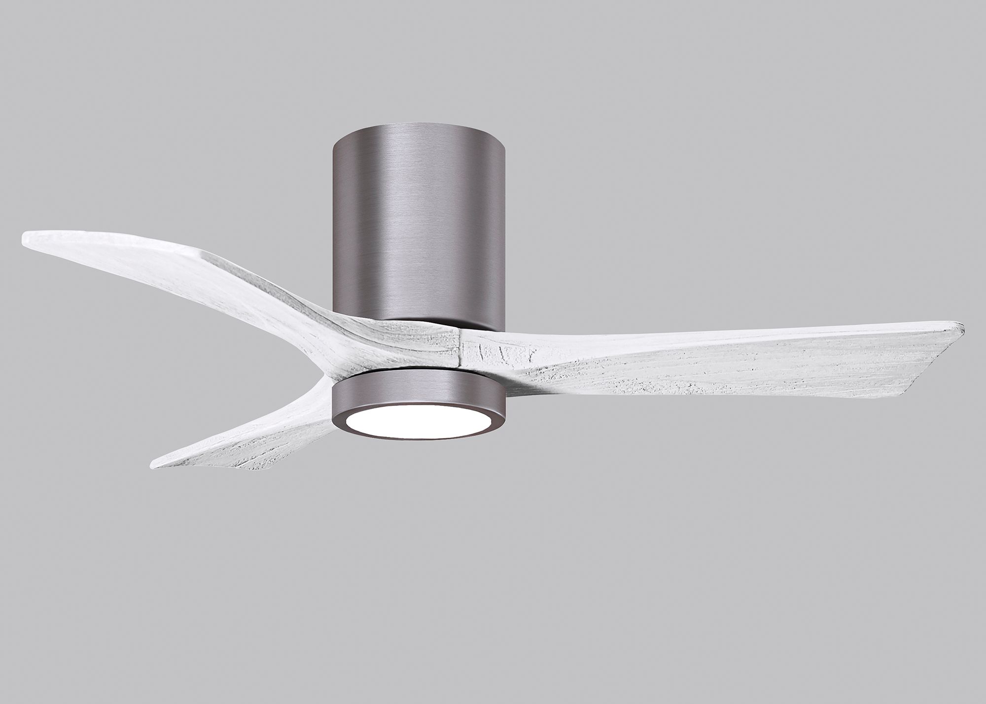 42" Irene-3HLK Brushed Pewter and Matte White Ceiling Fan