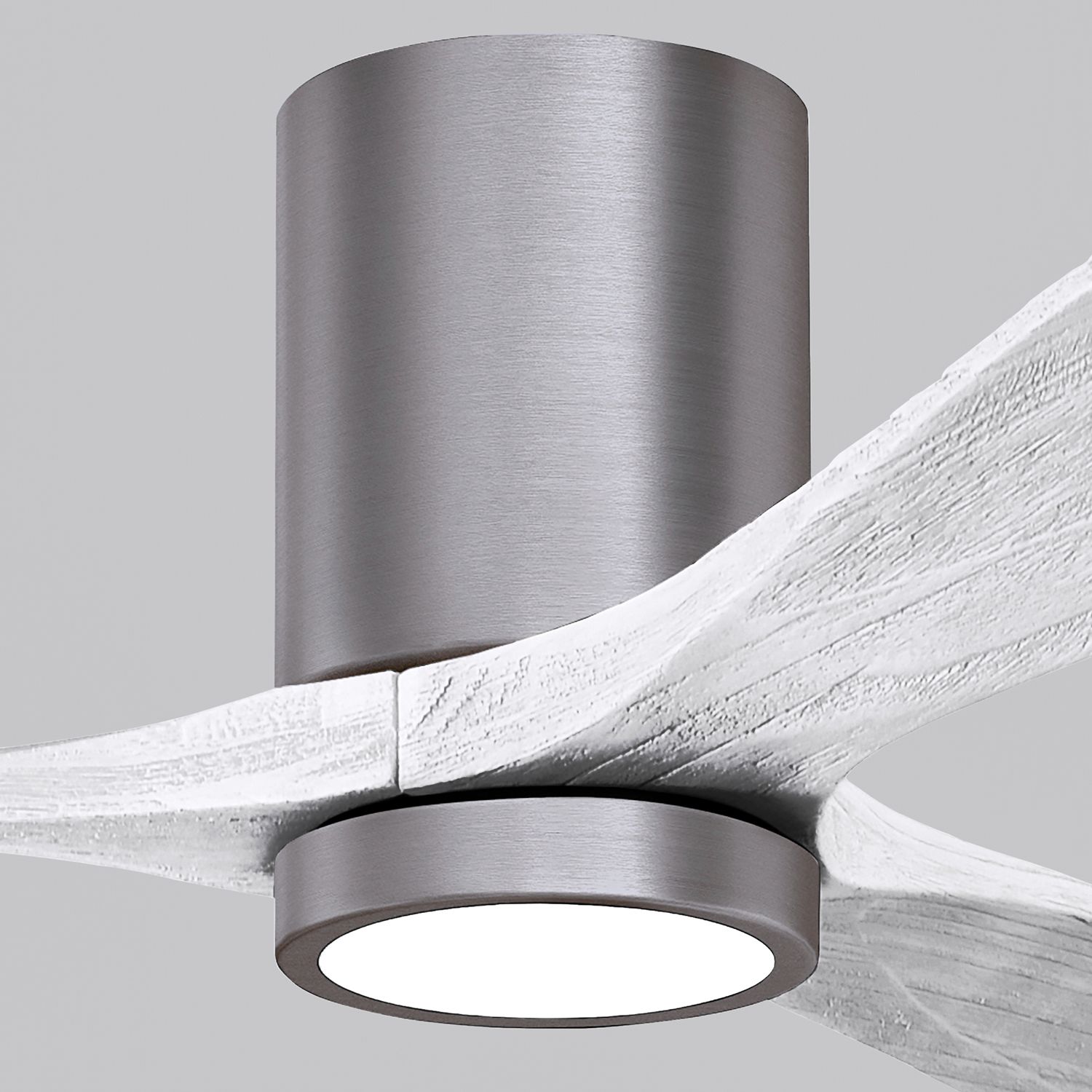 42" Irene-3HLK Brushed Pewter and Matte White Ceiling Fan