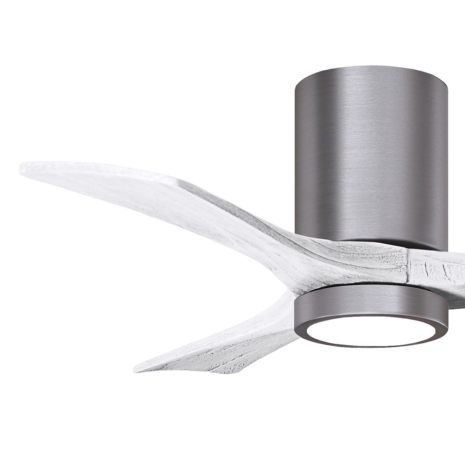 42" Irene-3HLK Brushed Pewter and Matte White Ceiling Fan