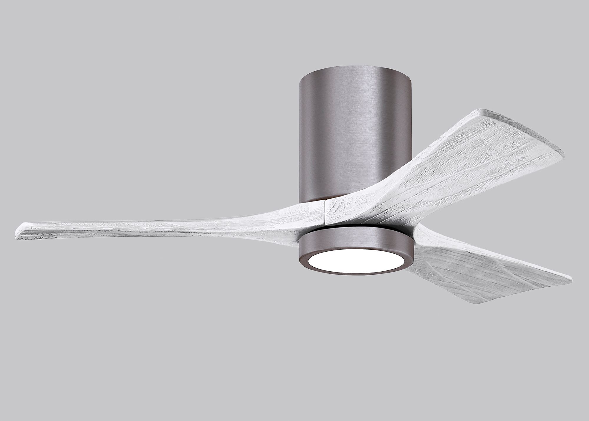 42" Irene-3HLK Brushed Pewter and Matte White Ceiling Fan