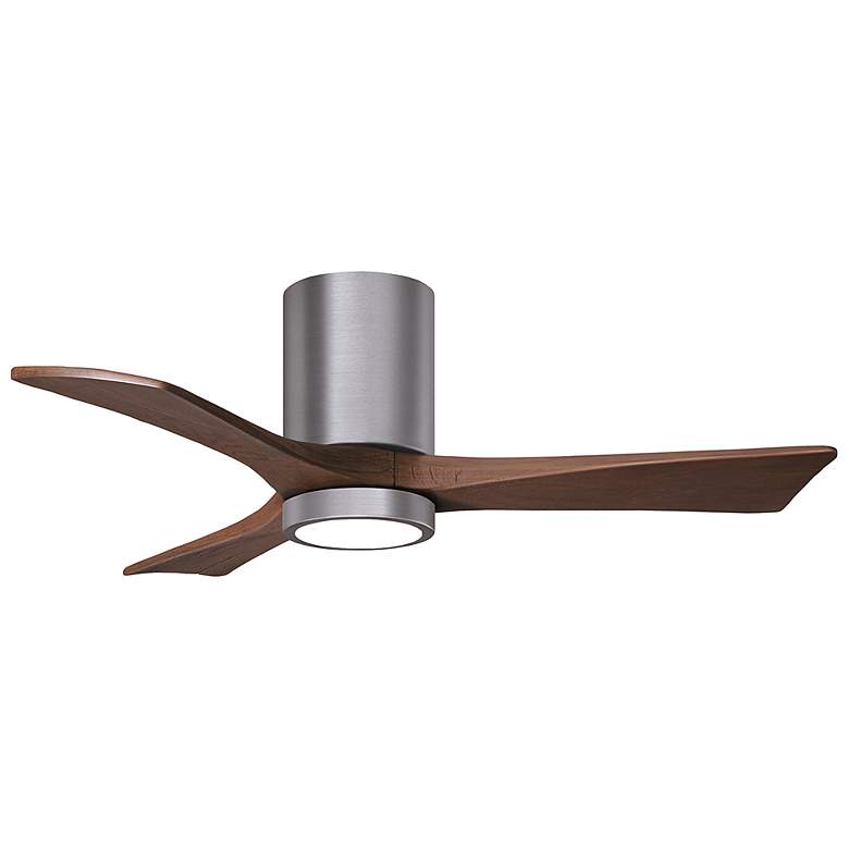 Image 4 42" Irene-3HLK Brushed Pewter and Walnut Tone Ceiling Fan more views