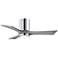 42" Irene-3HLK LED Damp Barn Wood and Chrome Ceiling Fan with Remote