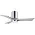 42" Irene-3HLK LED Damp Barn Wood and Chrome Ceiling Fan with Remote