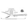 5_42" Irene-3HLK LED Damp Barnwood Hugger Ceiling Fan with Remote more views