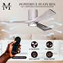 6_42" Irene-3HLK LED Damp Barnwood Hugger Ceiling Fan with Remote more views