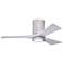 42" Irene-3HLK LED Damp Barnwood Matte White Ceiling Fan with Remote