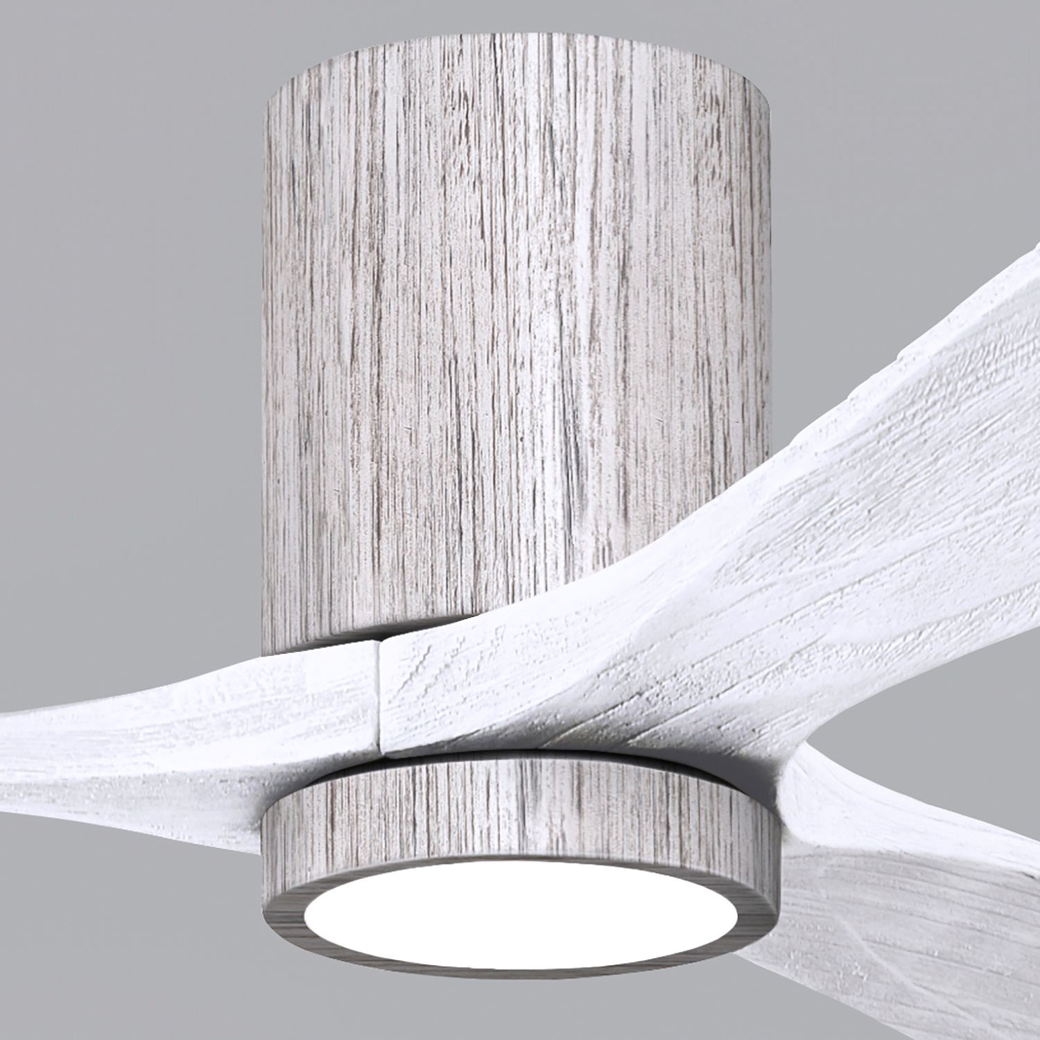 42" Irene-3HLK LED Damp Barnwood Matte White Ceiling Fan with Remote