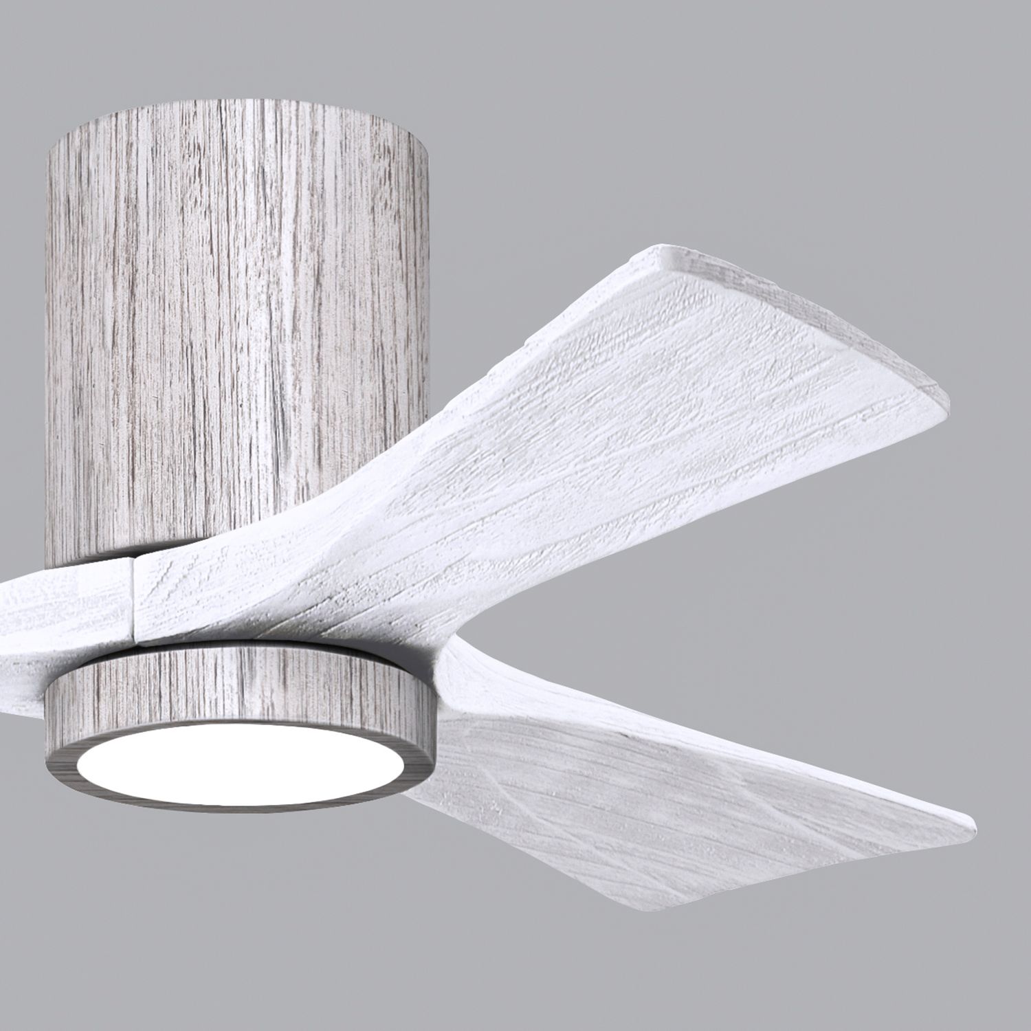 42" Irene-3HLK LED Damp Barnwood Matte White Ceiling Fan with Remote