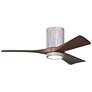 42" Irene-3HLK LED Damp Barnwood Walnut Hugger Ceiling Fan with Remote