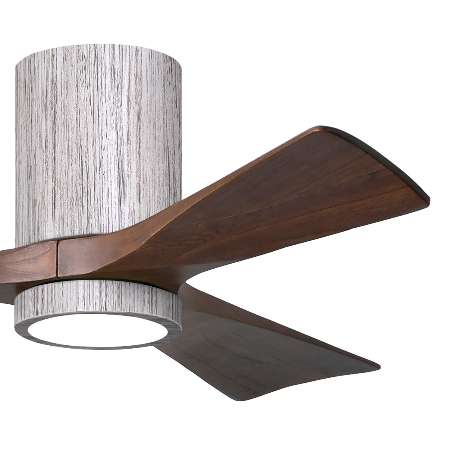 Image 4 42" Irene-3HLK LED Damp Barnwood Walnut Hugger Ceiling Fan with Remote more views