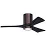 42" Irene-3HLK LED Damp Bronze and Black Ceiling Fan with Remote