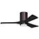42" Irene-3HLK LED Damp Bronze and Black Ceiling Fan with Remote