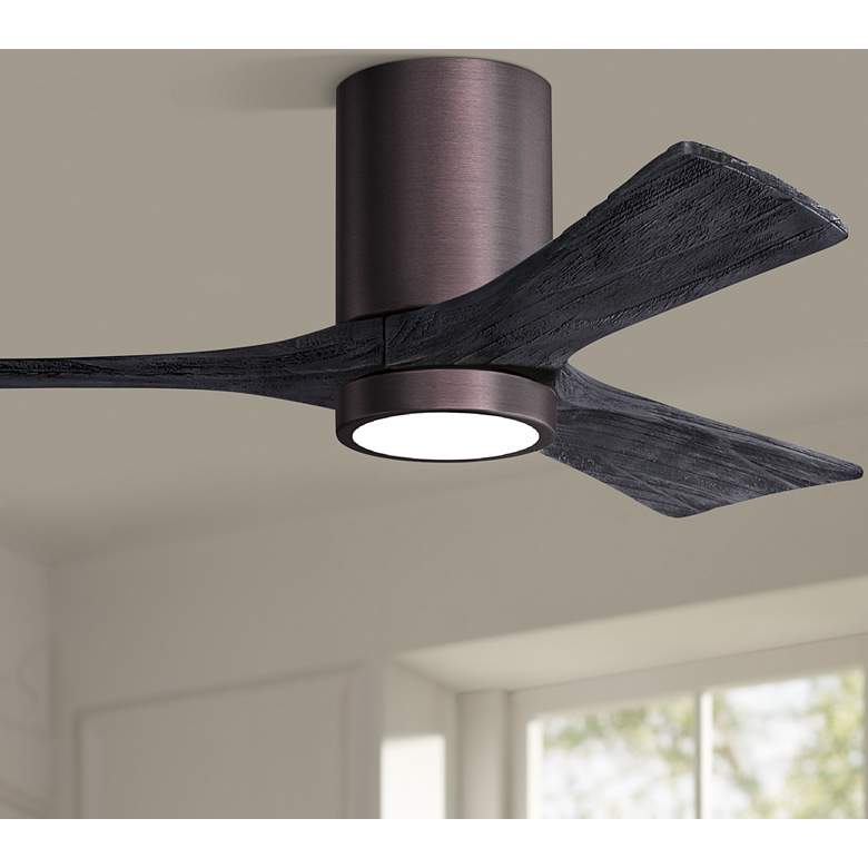Image 1 42" Irene-3HLK LED Damp Bronze and Black Ceiling Fan with Remote