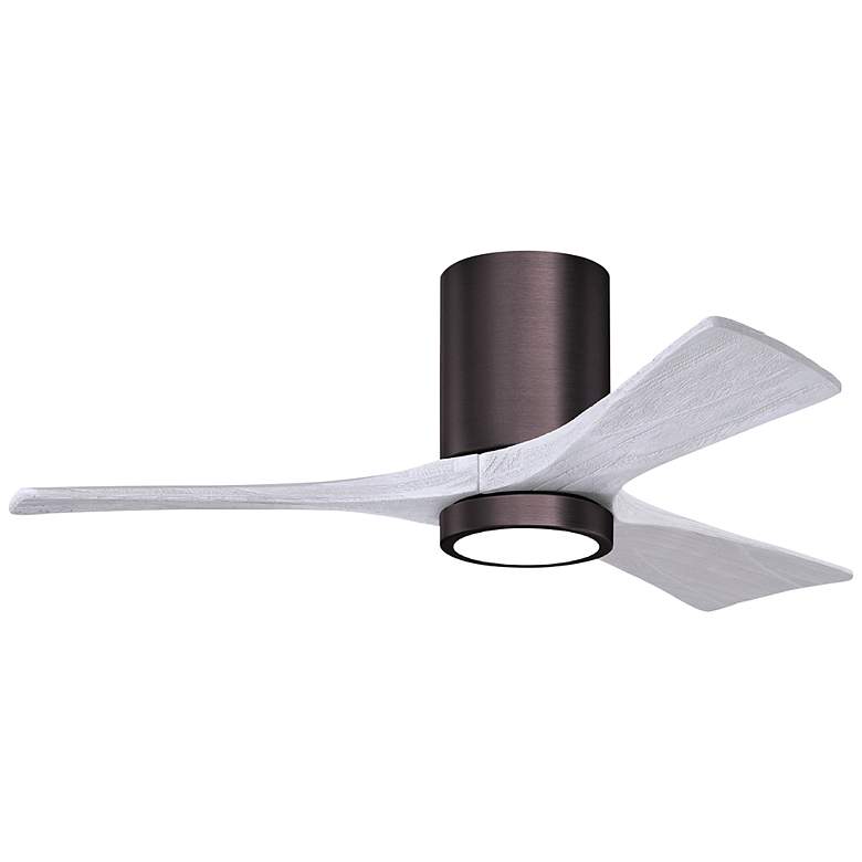 Image 1 42" Irene-3HLK LED Damp Bronze and White Ceiling Fan with Remote