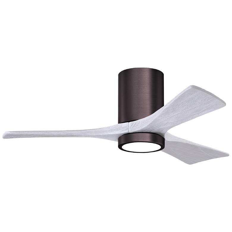 Image 1 42 inch Irene-3HLK LED Damp Bronze and White Ceiling Fan with Remote