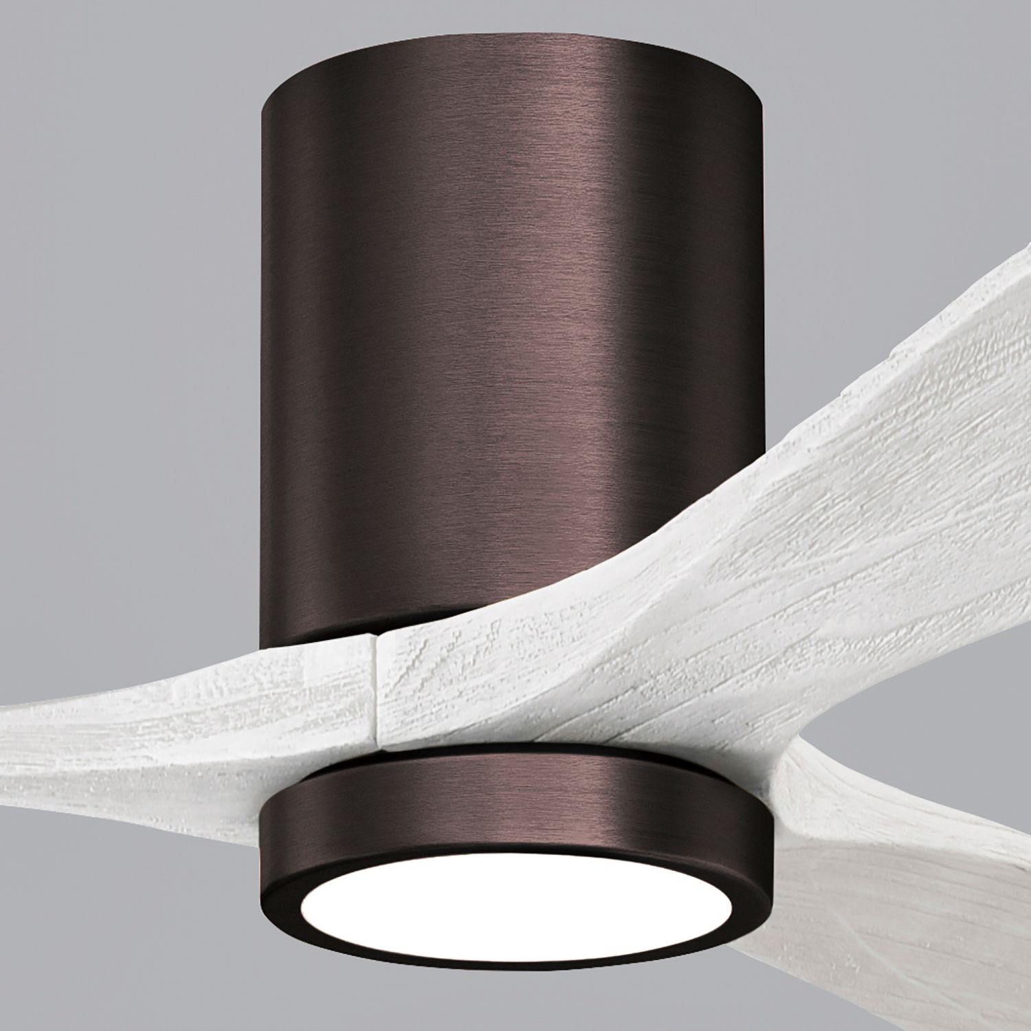 42" Irene-3HLK LED Damp Bronze and White Ceiling Fan with Remote