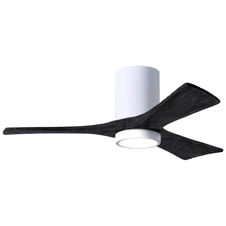 Image 1 42" Irene-3HLK LED Damp Gloss White and Black Ceiling Fan with Remote