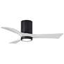 42" Irene-3HLK LED Damp Matte Black and White Ceiling Fan with Remote