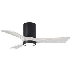 42&quot; Irene-3HLK LED Damp Matte Black and White Ceiling Fan with Remote