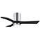 42" Irene-3HLK LED Damp Rated Chrome and Black Ceiling Fan with Remote
