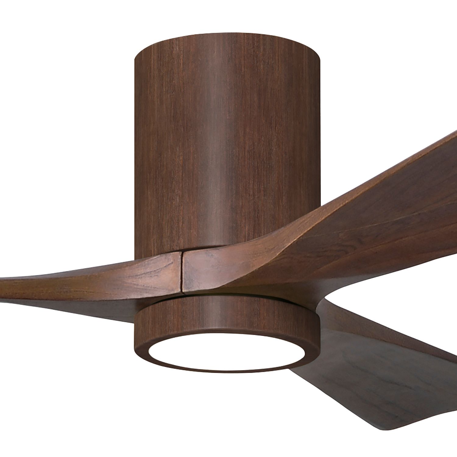 Image 2 42" Irene-3HLK LED Damp Rated Walnut Hugger Ceiling Fan with Remote more views