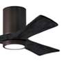 3_42" Irene-3HLK LED Damp Textured Bronze Black Ceiling Fan with Remote more views