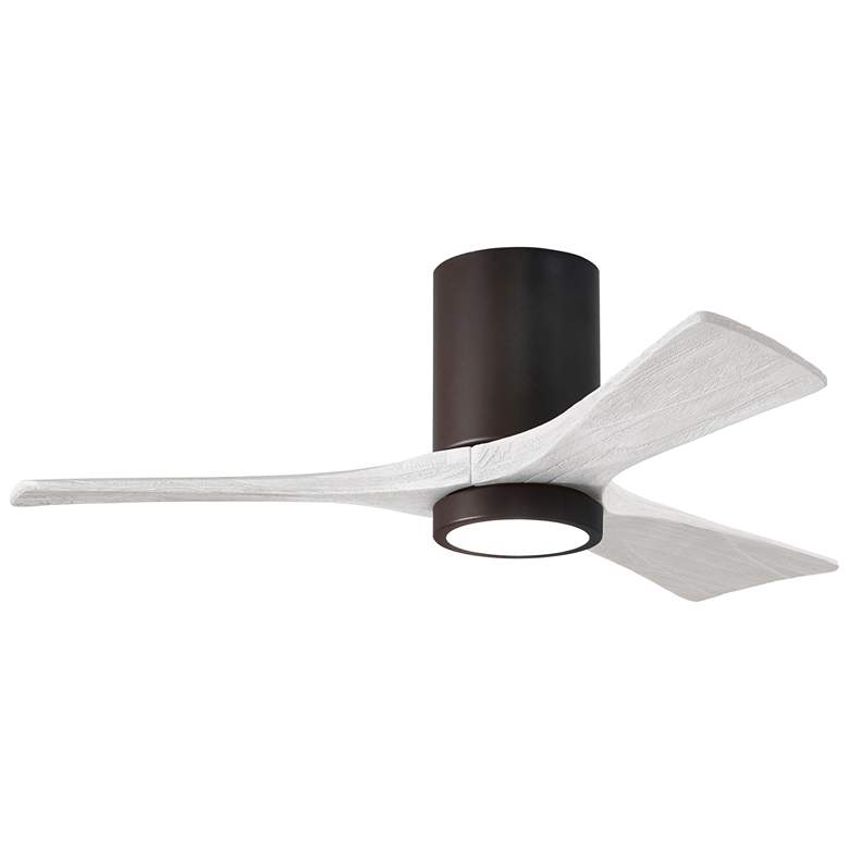 Image 1 42" Irene-3HLK LED Damp Textured Bronze White Ceiling Fan with Remote