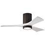 42" Irene-3HLK LED Damp Textured Bronze White Ceiling Fan with Remote