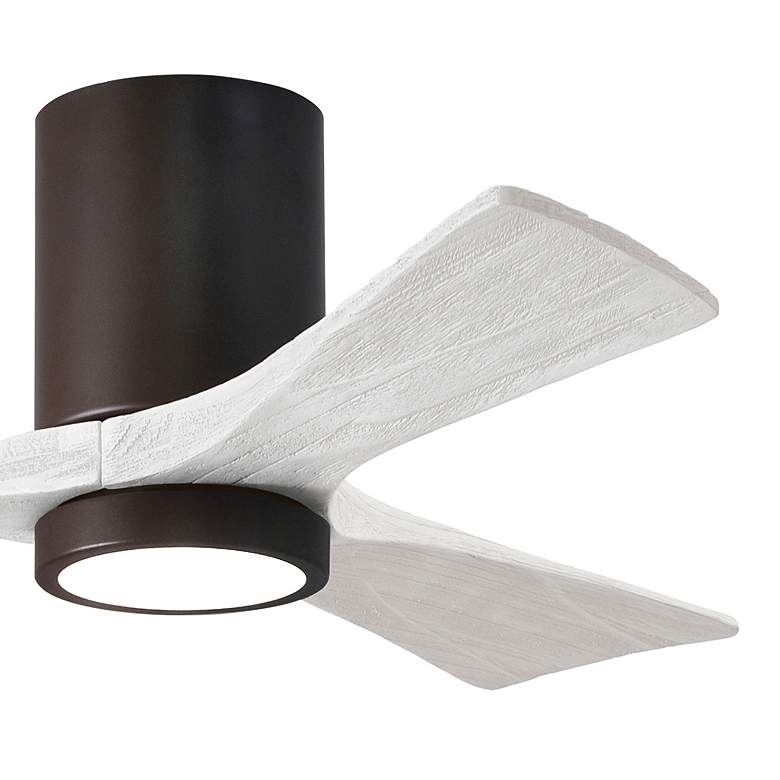 Image 3 42" Irene-3HLK LED Damp Textured Bronze White Ceiling Fan with Remote more views