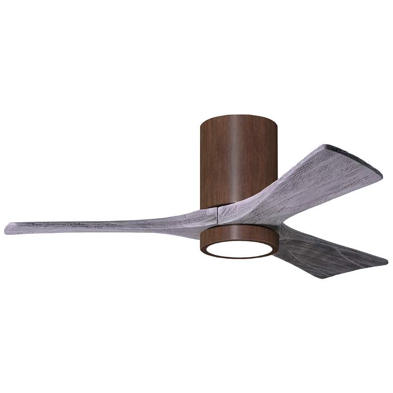 Image 1 42 inch Irene-3HLK LED Damp Walnut and Barn Wood Hugger Fan with Remote