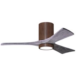 42&quot; Irene-3HLK LED Damp Walnut and Barn Wood Hugger Fan with Remote