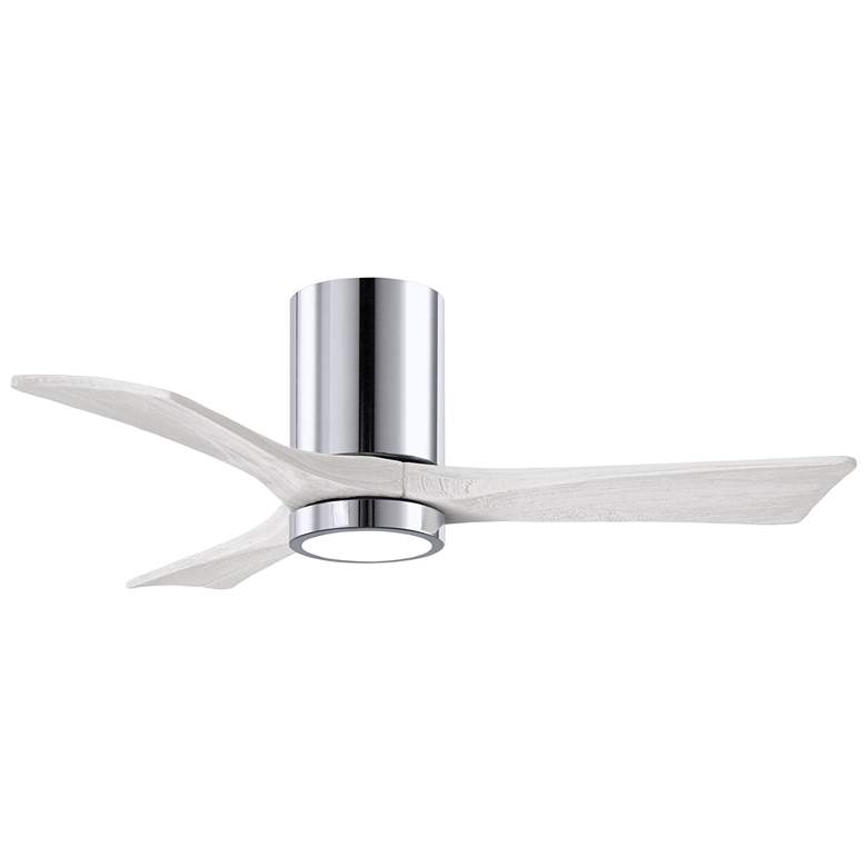 Image 1 42 inch Irene-3HLK LED Damp White and Chrome Ceiling Fan with Remote