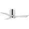 42" Irene-3HLK LED Damp White and Chrome Ceiling Fan with Remote