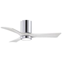 42&quot; Irene-3HLK LED Damp White and Chrome Ceiling Fan with Remote