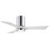42" Irene-3HLK LED Damp White and Chrome Ceiling Fan with Remote