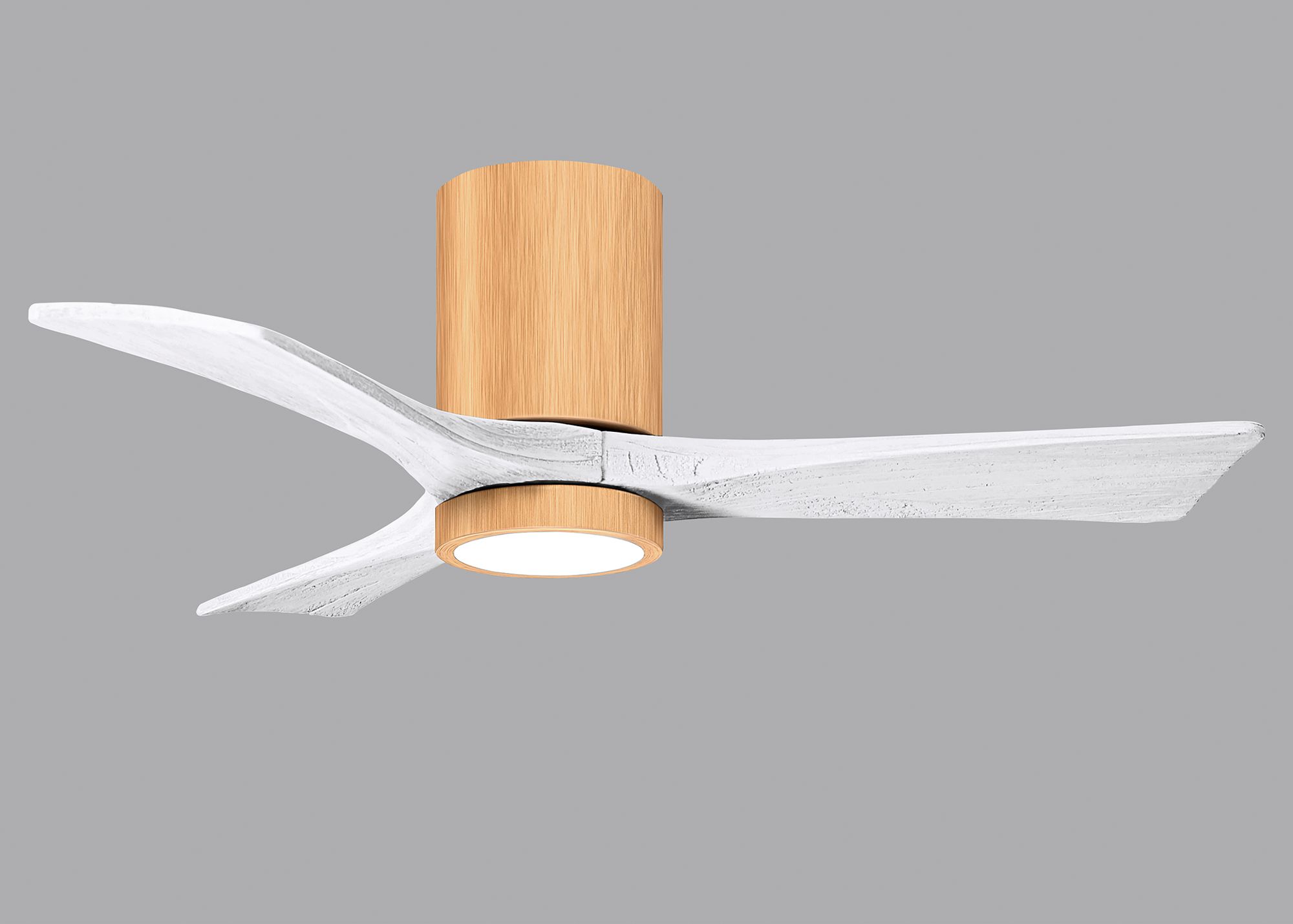 42" Irene-3HLK Light Maple and Matte White Ceiling Fan