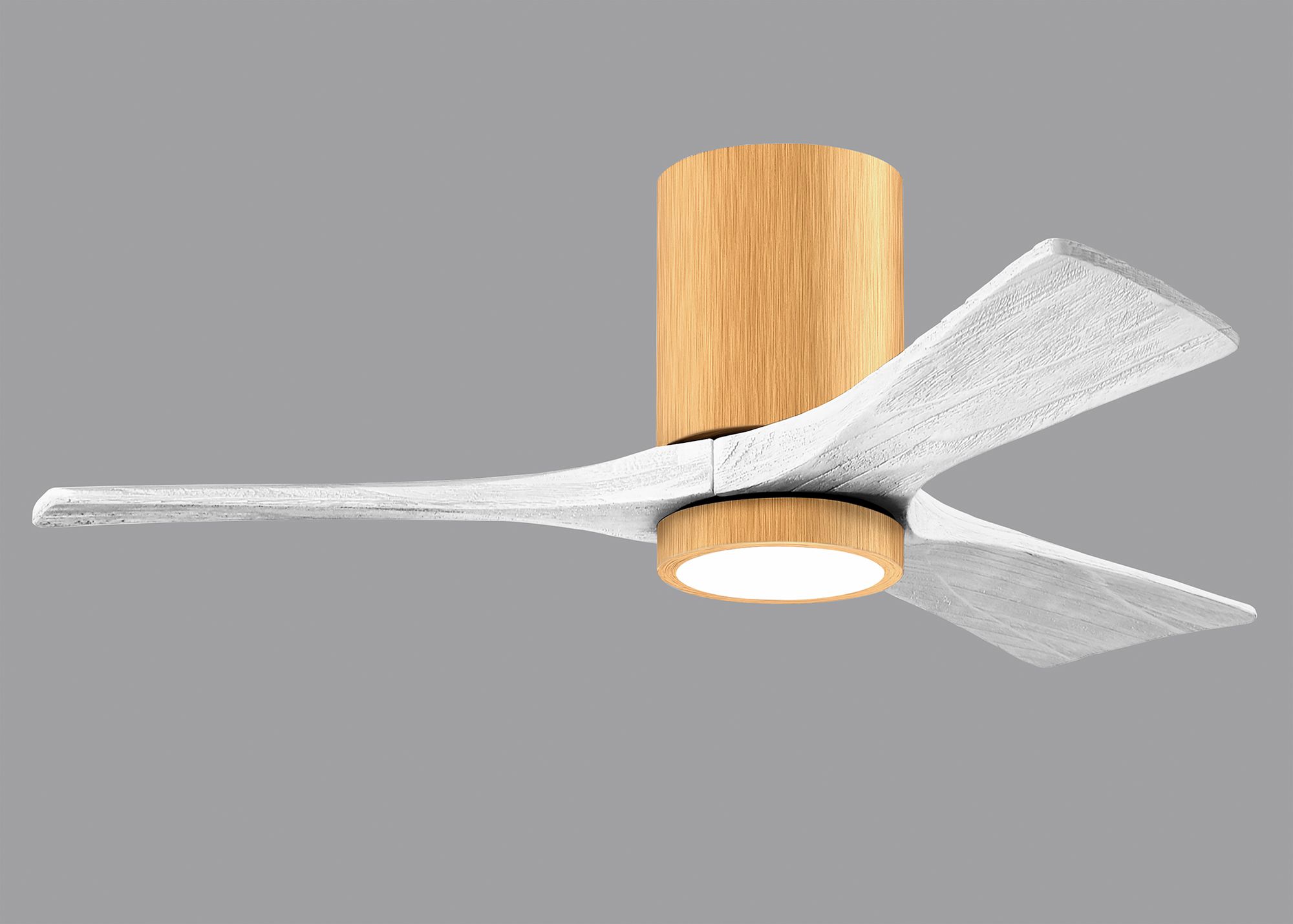 42" Irene-3HLK Light Maple and Matte White Ceiling Fan