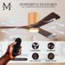 42" Irene-3HLK Light Maple and Walnut Tone Ceiling Fan